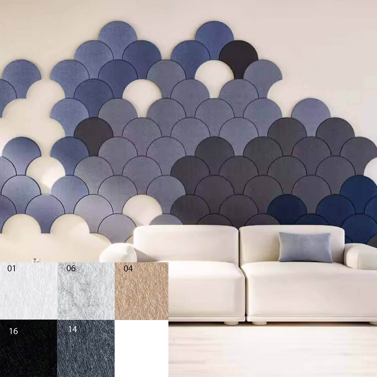 Bilnora Extra Dense filcowy panele akustyczne Półokrągły 30x30x0,9cm