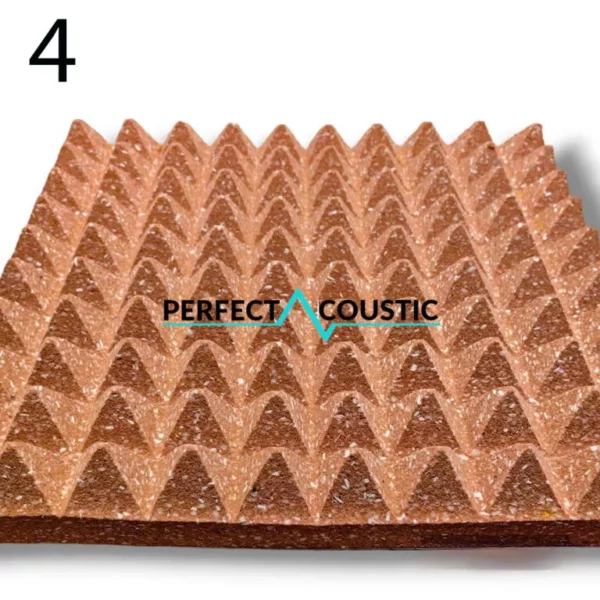 Ektsra gęsta gąbka akustyczna w kształcie piramidy 140 kgm3 brązowa