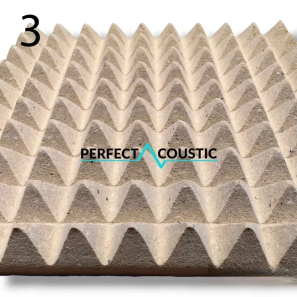 Gąbka akustyczna ekstra gęsta piramida 140 kgm3 w kolorze beżowym