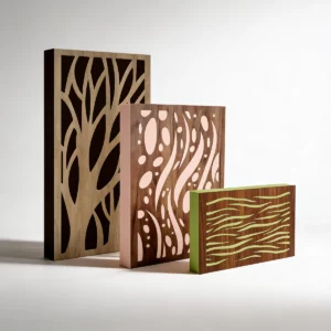 Panele akustyczne z frontem dyfuzyjnym w różnych kolorach i wzorach