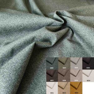 Zbliżenie na strukturę materiału akustycznego Meva z paletą kolorów